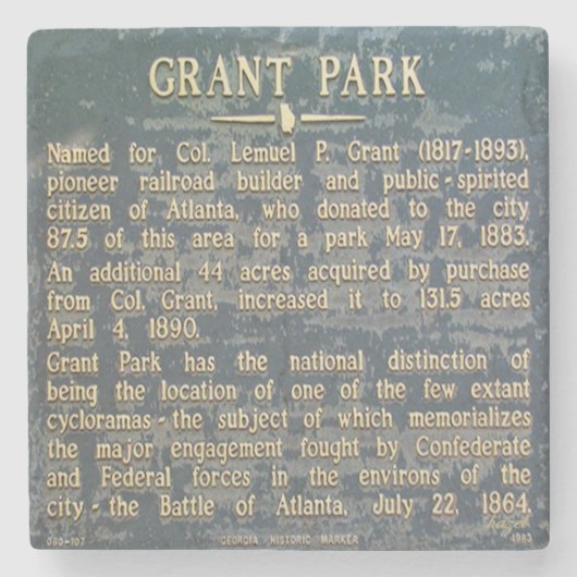 Grant Park Atlanta Onderzetter (Voorkant)