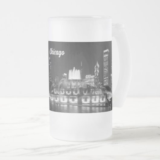 Grant Park Chicago Grayscale Frosted Mok (Voorkant rechts)