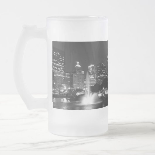 Grant Park Chicago Grayscale Frosted Mok (Links)