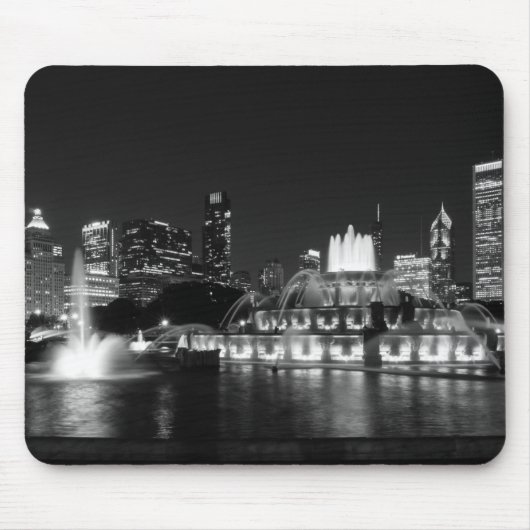 Grant Park Chicago Grayscale Muismat (Voorkant)