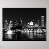 Grant Park Chicago Grayscale Poster (Voorkant)