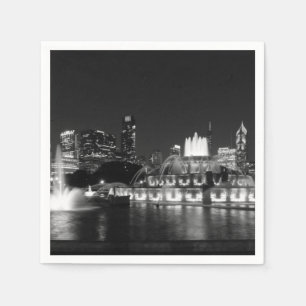 Grant Park Chicago Grayscale Servet