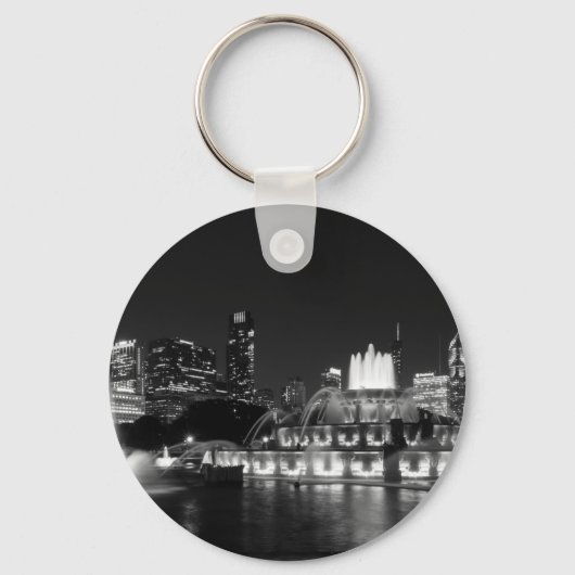 Grant Park Chicago Grayscale Sleutelhanger (Voorkant)