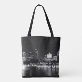 Grant Park Chicago Grayscale Tote Bag (Achterkant)