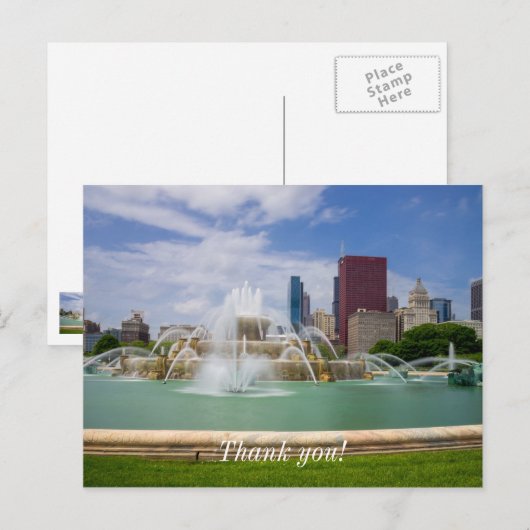 Grant Park City Uitzicht Dank u Briefkaart (Voorkant / Achterkant)