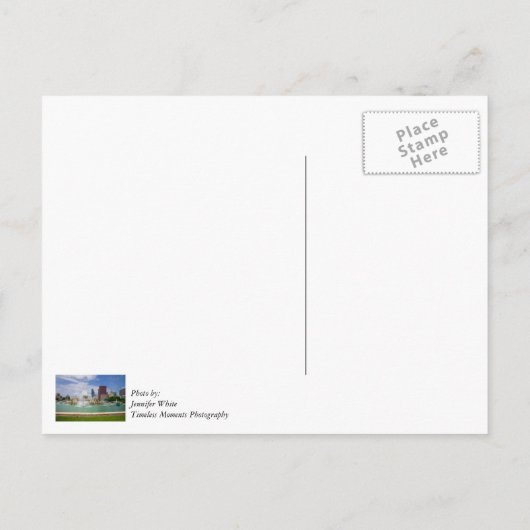 Grant Park City Uitzicht Dank u Briefkaart (Achterkant)