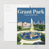 Grant Park Illinois Briefkaart (Voorkant / Achterkant)