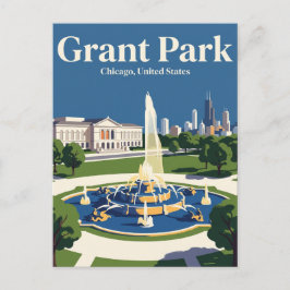 Grant Park Illinois Briefkaart