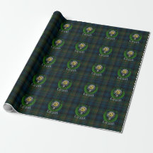 Grant Schotse Clan Tartan & Crest