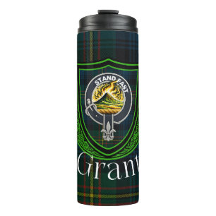 Grant Schotse Clan Tartan & Wapen Thermosbeker