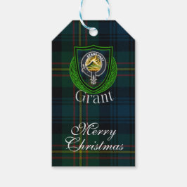 Grant Scottish Clan Tartan & Crest Cadeaulabel
