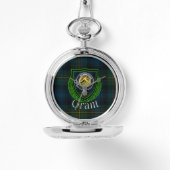 Grant Scottish Clan Tartan & Crest Horloge (Voorkant)