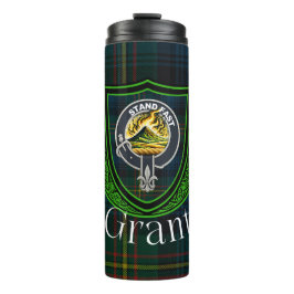 Grant Scottish Clan Tartan & Crest Thermosbeker