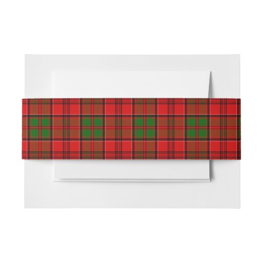 Grant Scottish Tartan Belly Band Uitnodigingen Wikkel (Voorkant Voorbeeld)