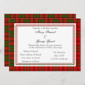 Grant Scottish Wedding Invitation Kaart (Voorkant / Achterkant)