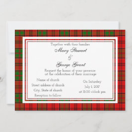 Grant Scottish Wedding Invitation Kaart