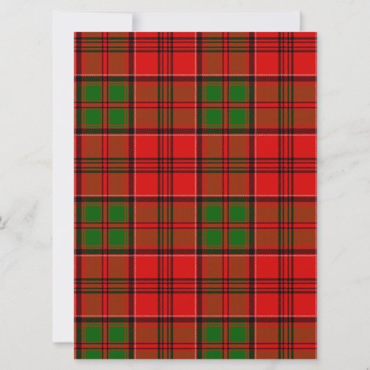 Grant Scottish Wedding Invitation Kaart (Achterkant)