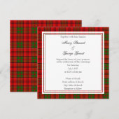 Grant Scottish Wedding Square Uitnodiging (Voorkant / Achterkant)
