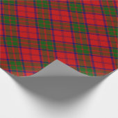 Grant tartan red green plaid cadeaupapier (Hoek)