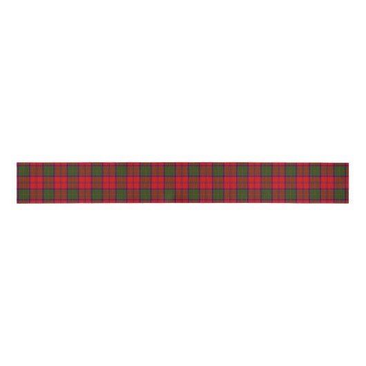 Grant tartan red green plaid grosgrain lint (Voorkant)