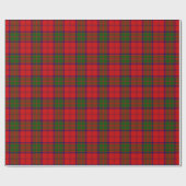 Grant tartan rood groen ruit cadeaupapier (Vlak)