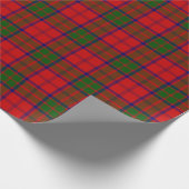 Grant tartan rood groen ruit cadeaupapier (Hoek)