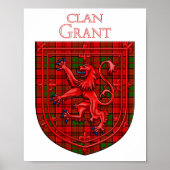 Grant Tartan Scottish Play Lion Rampant Poster (Voorkant)