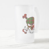 Grant Tartan Skull-Mok Matglas Bierpul (Voorkant rechts)
