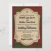 Grant Tartan Wedding Invitation Kaart (Voorkant)