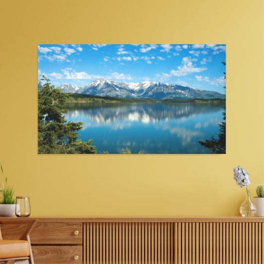 Grant Teton Mountains - Wilde plaatsen Fotografie Canvas Afdruk (Insitu (Woonkamer))