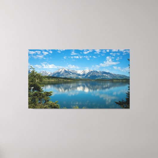 Grant Teton Mountains - Wilde plaatsen Fotografie Canvas Afdruk (Voorkant)