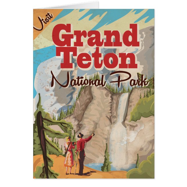 Grant Teton National park Vintage Travel Poster (Voorkant)