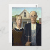 Grant Wood "American Gothic" Briefkaart (Voorkant / Achterkant)