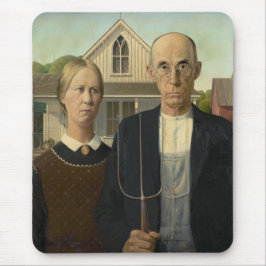Grant Wood - American Gothic Muismat