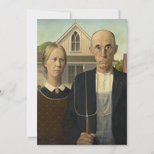 Grant Wood - Amerikaans Gothic (Voorkant)