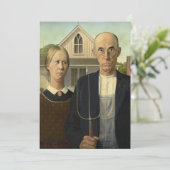 Grant Wood - Amerikaans Gothic Bedankkaart (Staand voorkant)
