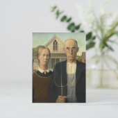 Grant Wood - Amerikaans Gothic Briefkaart (Staand voorkant)