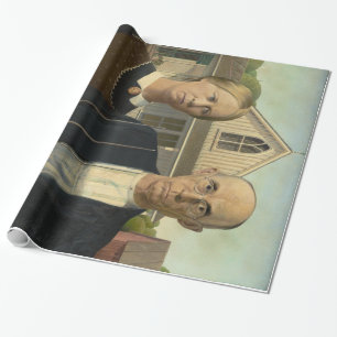 Grant Wood - Amerikaans Gothic Cadeaupapier