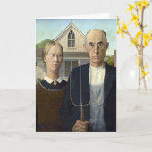 Grant Wood "Amerikaanse Gotisch" Kaart (Gele Bloem)