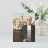 Grant Wood Amerikaanse Gotische Schilderkunst Prin Briefkaart (Staand voorkant)
