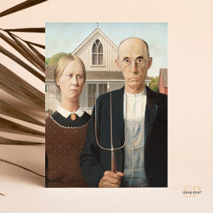 Grant Wood Amerikaanse Gotische Schilderkunst Prin Briefkaart