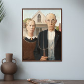 Grant Wood Amerikaanse Gotische Schilderkunst Prin Poster