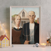 Grant Wood Amerikaanse Gotische Schilderkunst Prin Poster