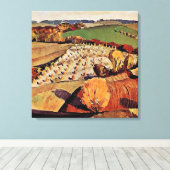 Grant Wood Art, Landscape Canvas Afdruk (Insitu (Houten vloer))