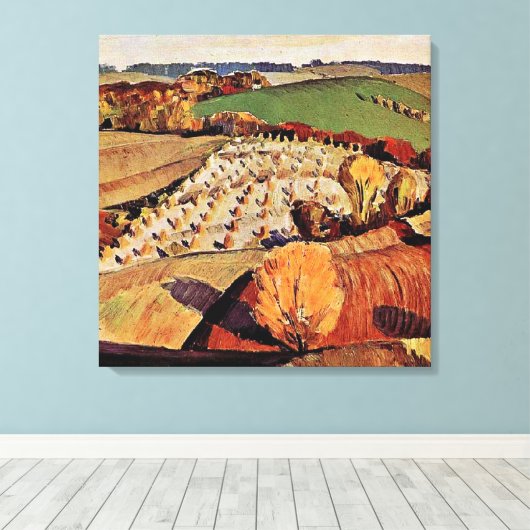 Grant Wood Art, Landscape Canvas Afdruk (Insitu (Houten vloer))