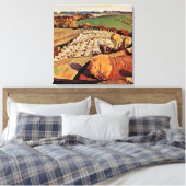 Grant Wood Art, Landscape Canvas Afdruk (Insitu (Slaapkamer))