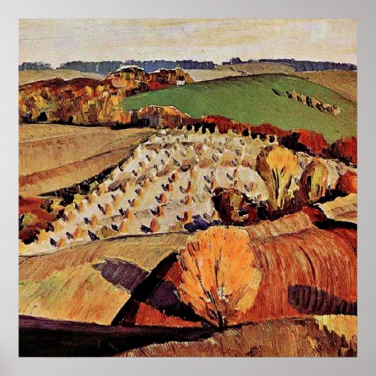 Grant Wood Art, Landscape Poster (Voorkant)