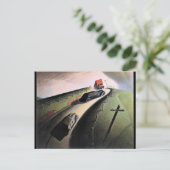 Grant Wood artwork, Dood aan de Ridge Road Briefkaart (Staand voorkant)