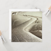 Grant Wood artwork, maart, landschap Kaart (Voorkant / Achterkant in situ)