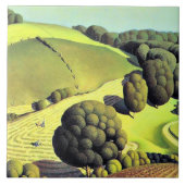 Grant Wood artwork, Young Corn, Tegeltje (Voorkant)